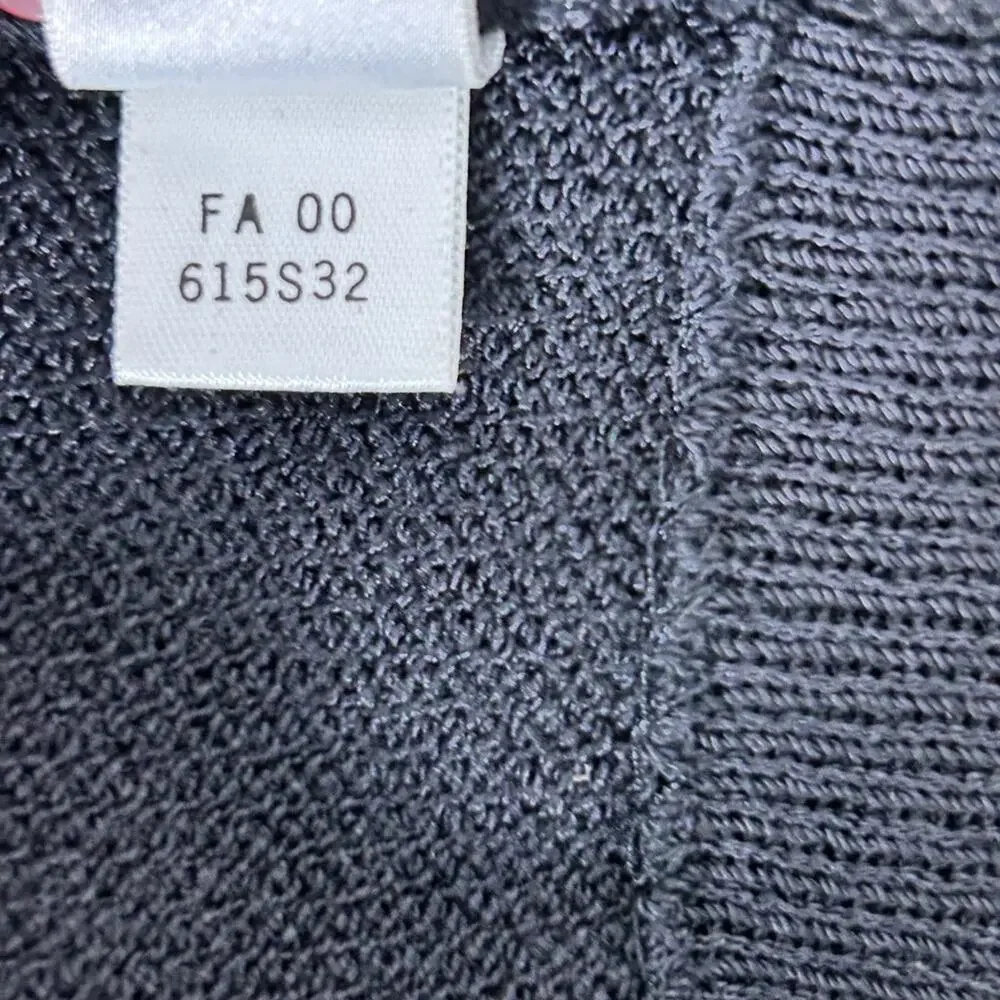 St John Collection Black Knit Jacket and Basics Skirt Set Size 12 Gold Accents - Picture 7 of 11